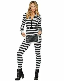 Adult Jailbird Catsuit Costume