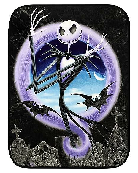 Graveyard Jack Skellington Fleece Blanket - The Nightmare Before Chris 1 Graveyard Jack Skellington Fleece Blanket - The Nightmare Before Chris