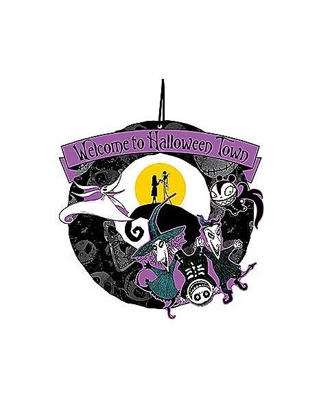 Welcome To Halloween Town Wreath - The Nightmare Before Christmas 1 Welcome To Halloween Town Wreath - The Nightmare Before Christmas