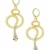 Goldtone Snake Earrings