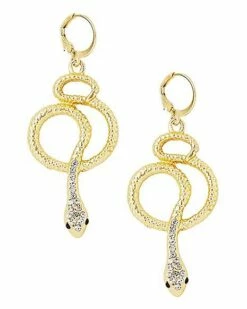 Goldtone Snake Earrings