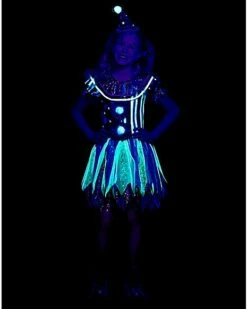 Kids Glow In The Dark Neon Clown Costume -Spook & Style Shop 01472075 c