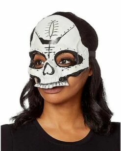 Witch Doctor Skull Half Mask -Spook & Style Shop 01473297 c
