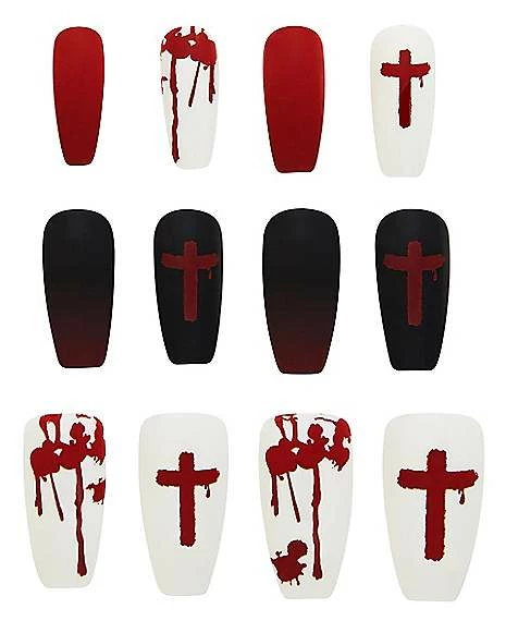 Bloody Cross Press On Nails 2 Bloody Cross Press On Nails - Image 2
