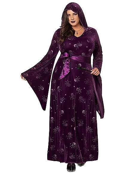 Plus Size Adult Velvet Celestial Robe 1 Plus Size Adult Velvet Celestial Robe