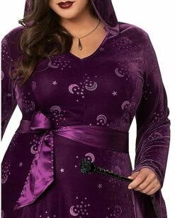 Plus Size Adult Velvet Celestial Robe 5 Plus Size Adult Velvet Celestial Robe -Spook & Style Shop 01475557 c