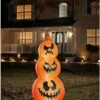 4 Ft LED Pumpkin Stack Inflatable Decoration