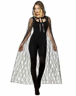 Adult Black Lace Cape