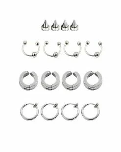 16 Piece Clip On Punk Jewelry Set