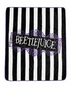 Reversible Beetlejuice Fleece Blanket -Spook & Style Shop 01488022 c