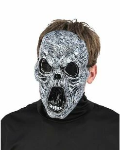 Light-Up EL Wire Wailing Spirit Half Mask -Spook & Style Shop 01488154 e