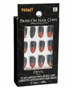 Devil Flame Press On Nails -Spook & Style Shop 01489624 c