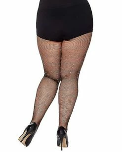 Fallen Angel Rhinestone Fishnet Stockings -Spook & Style Shop 01490119 b