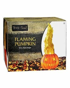 Light-Up Flaming Pumpkin - Trick 'r Treat -Spook & Style Shop 01490200 e