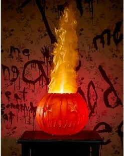 Light-Up Flaming Pumpkin - Trick 'r Treat -Spook & Style Shop 01490200 g