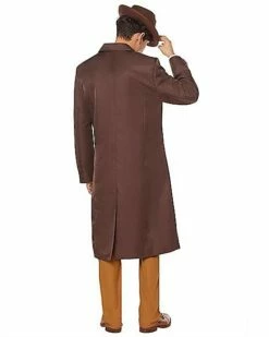 Adult Brown Trench Coat -Spook & Style Shop 01492560 b