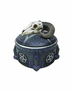 Mystical Arts Ram Skull Trinket Box -Spook & Style Shop 01498252 c