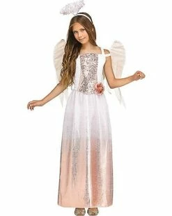 Kids Rose Gold Angel Costume