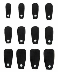 '80s Black Press On Nails