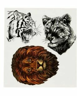 Big Cat Temporary Tattoos -Spook & Style Shop 01507813 d