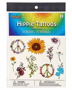 Hippie Temporary Tattoos -Spook & Style Shop 01514884 d