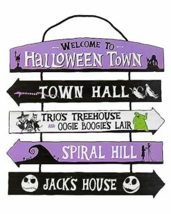 Halloween Town Ladder Sign - The Nightmare Before Christmas