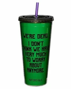 We're Dead Beetlejuice Cup With Straw -Spook & Style Shop 01517432 c