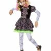 Kids Neon Broken Doll Costume