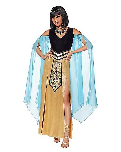 Adult Blue And Gold Cleopatra Costume 1 Adult Blue And Gold Cleopatra Costume