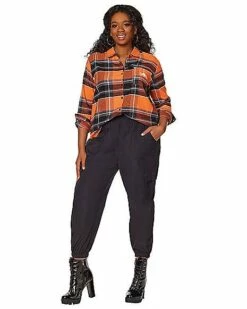 Adult Stay Spooky Flannel Shirt