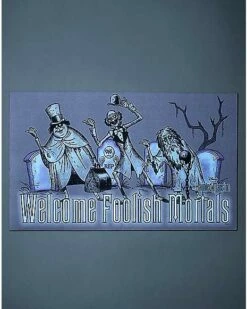 Welcome Foolish Mortals Doormat - The Haunted Mansion -Spook & Style Shop 01542778 d