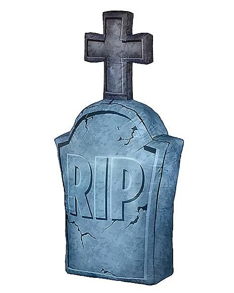 4 Ft Light-Up Tombstone Inflatable Decoration 2 4 Ft Light-Up Tombstone Inflatable Decoration - Image 2