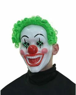 Light Up El Wire Jokes On You Clown Half Mask -Spook & Style Shop 01548684 c