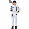 Kids White Astronaut Jumpsuit Costume - NASA