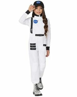 Kids White NASA Jumpsuit Costume