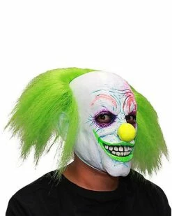 Neon Green Hair Clown Full Mask -Spook & Style Shop 01551944 d