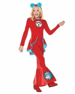 Kids Thing 1 And Thing 2 Bell Bottom Costume - Dr. Seuss