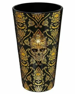 Gothic Noir Skull Glass Set 2 Pack - 16 Oz. -Spook & Style Shop 01564442 c