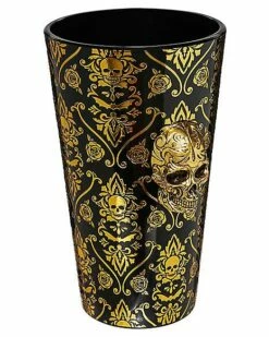 Gothic Noir Skull Glass Set 2 Pack - 16 Oz. -Spook & Style Shop 01564442 e