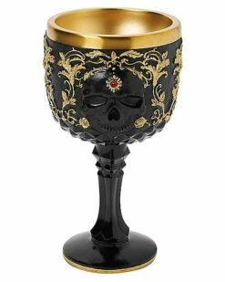 Gothic Noir Skull Goblet