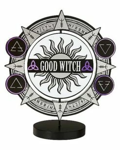Spinning Bad Witch Good Witch Tabletop Sign