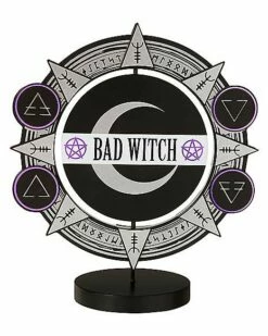 Spinning Bad Witch Good Witch Tabletop Sign -Spook & Style Shop 01564756 c