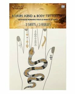 Roman Hand And Body Tattoos -Spook & Style Shop 01567072 e