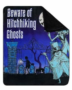 Hitchhiking Ghosts The Haunted Mansion Fleece Blanket - Disney -Spook & Style Shop 01572395 b