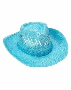 Blue Straw Cowboy Hat -Spook & Style Shop 01573013 c