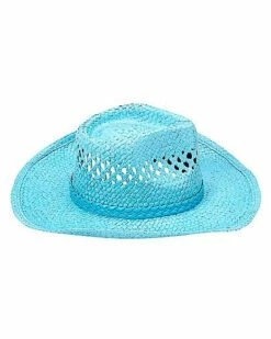 Blue Straw Cowboy Hat -Spook & Style Shop 01573013 f