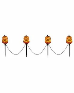 Light-Up LED Jack-O-Lantern Pathway Markers -Spook & Style Shop 01573914 e