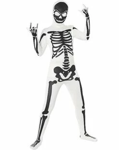 Black And White Skeleton Skin Suit Costume