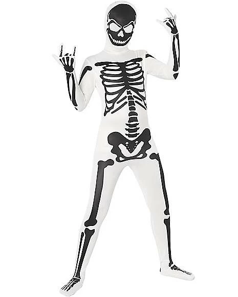 Black And White Skeleton Skin Suit Costume 1 Black And White Skeleton Skin Suit Costume