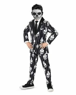 Kids Punk Skeleton Suit Costume